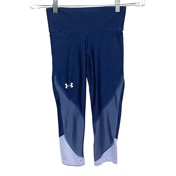 Under Armour Compression HeatGear Capri Leggings Womens XS Athleisure Activewear - Picture 1 of 8